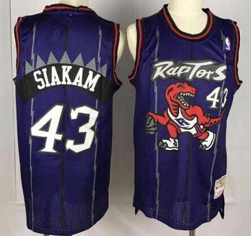 Men's Toronto Raptors #43 Pascal Siakam Purple Throwback Swingman Jersey