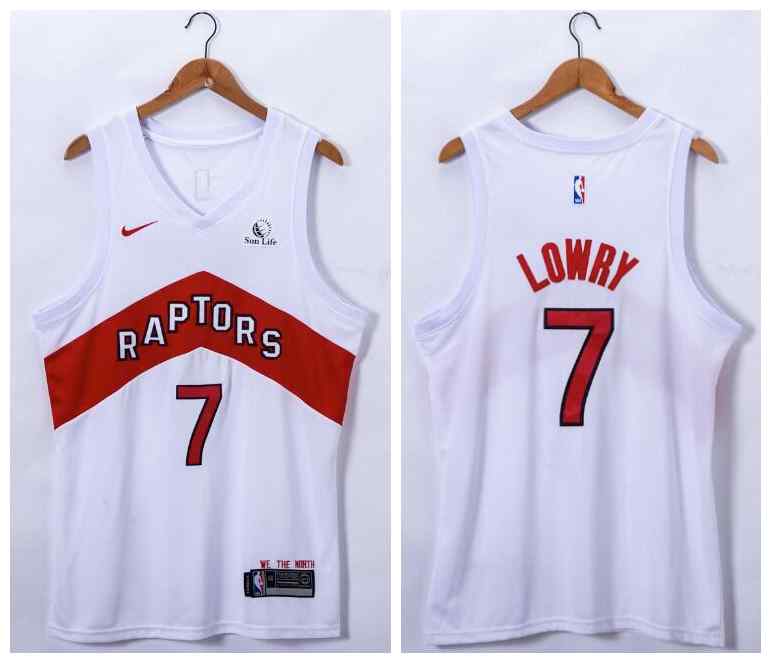 Men's Toronto Raptors 7 Kyle Lowry White 2021 Nike Swingman Jersey