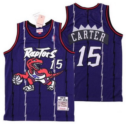 Men's Toronto Raptors #15 Vince Carter Purple 1998 Throwback Swingman Jersey