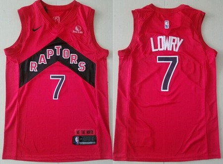 Men's Toronto Raptors #7 Kyle Lowry Red 2021 Icon Sponsor Swingman Jersey