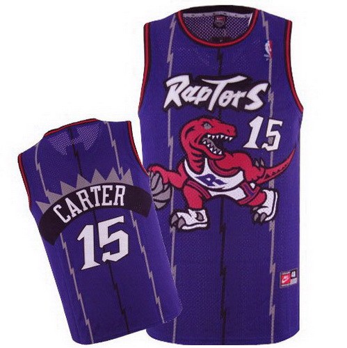 Men's Toronto Raptors #15 Vince Carter Purple Throwback Swingman Jersey