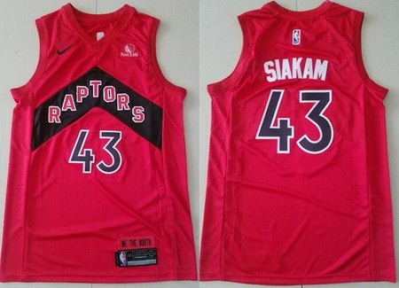 Men's Toronto Raptors #43 Pascal Siakam Red 2021 Icon Sponsor Swingman Jersey