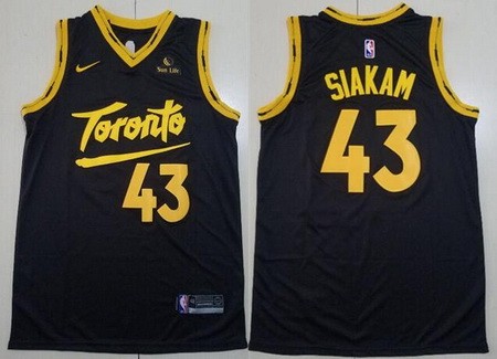 Men's Toronto Raptors #43 Pascal Siakam Black 2021 City Icon Sponsor Swingman Jersey
