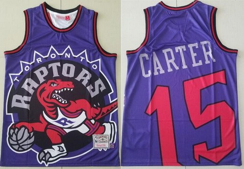 Men's Toronto Raptors #15 Vince Carter Purple Hollywood Classic Printed Jersey