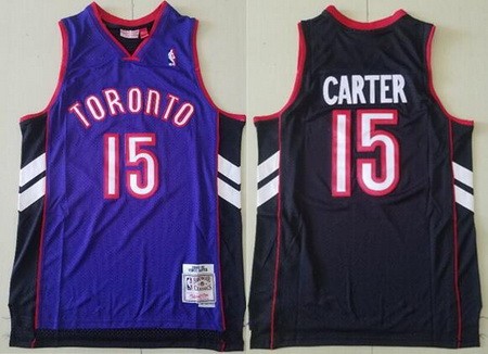 Men's Toronto Raptors #15 Vince Carter Purple Black 1999 Hollywood Classic Swingman Jersey