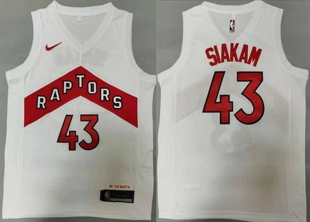 Men's Toronto Raptors #43 Pascal Siakam White Association Icon Swingman Jersey