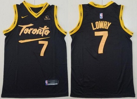 Men's Toronto Raptors #7 Kyle Lowry Black 2021 City Icon Sponsor Swingman Jersey