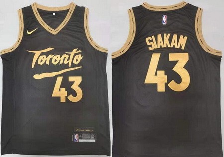 Men's Toronto Raptors #43 Pascal Siakam Black 2021 City Icon Swingman Jersey