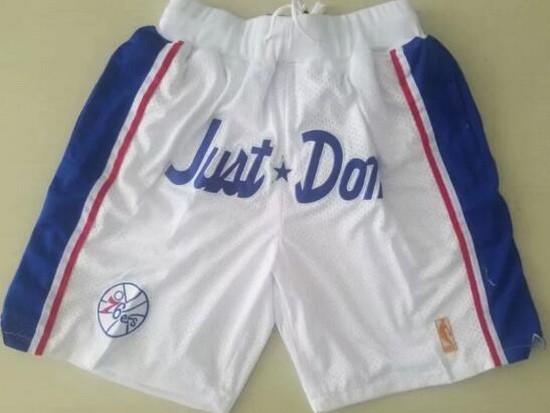 Men's Philadelphia 76ers White Just Don Swingman Shorts
