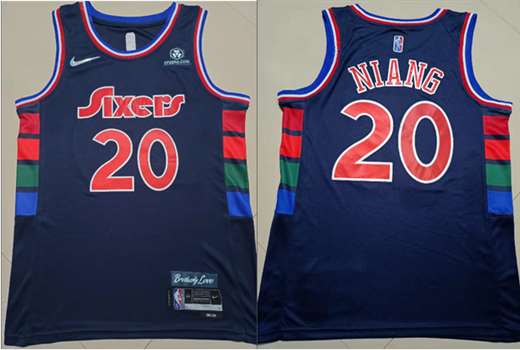 Men's Philadelphia 76ers #20 NIANG Nike Navy 2022 Swingman Jersey City Edition