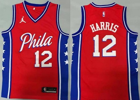 Men's Philadelphia 76ers #12 Tobias Harris Red Statement Icon Swingman Jersey