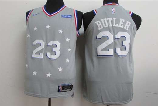 Men's Philadelphia 76ers #23 Jimmy Butler Gray 2018-19 City Edition Nike Swingman Jersey