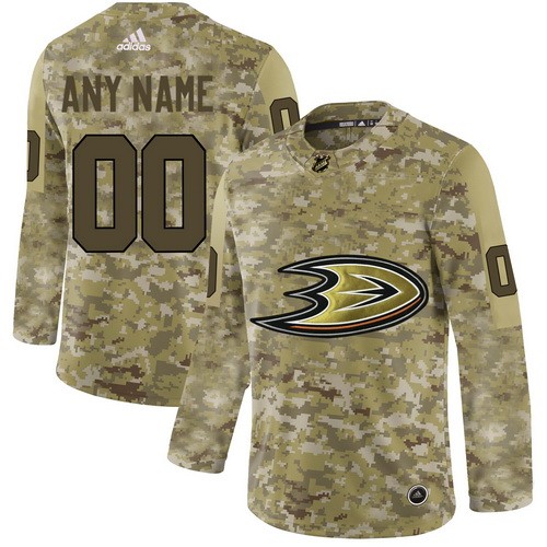 Men's Anaheim Ducks Customized Camo Fashion Authentic Jersey