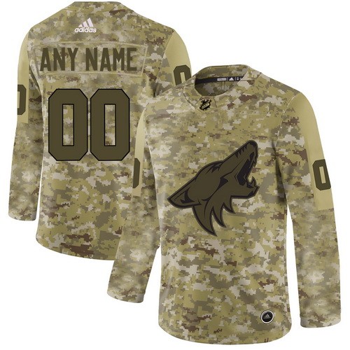 Youth Arizona Coyotes Customized Camo Authentic Jersey