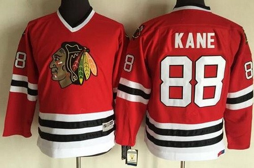 Youth Chicago Blackhawks #88 Patrick Kane Red Throwback Jersey