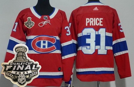 Youth Montreal Canadiens #31 Carey Price Red 2021 Stanley Cup Finals Authentic Jersey