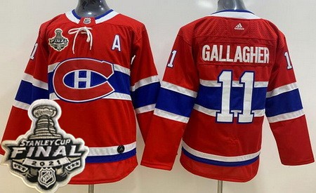 Youth Montreal Canadiens #11 Brendan Gallagher Red 2021 Stanley Cup Finals Authentic Jersey
