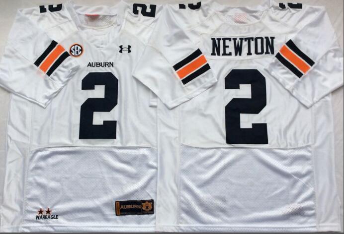 Men Auburn Tigers 2 Newton White SEC NCAA College Football Jerseys
