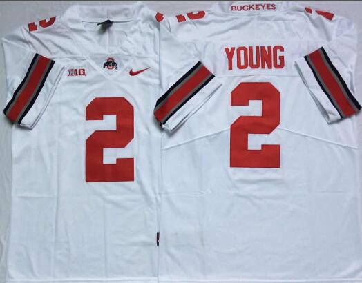 Mens NCAA Ohio State Buckeyes 2 Young White Limited College Football Jersey