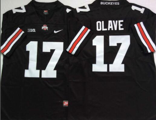 Mens NCAA Ohio State Buckeyes 17 Olave Black Limited College Football Jersey