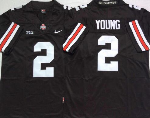 Mens NCAA Ohio State Buckeyes 2 Young Black Limited College Football Jersey