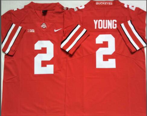 Mens NCAA Ohio State Buckeyes 2 Young Red Limited College Football Jersey