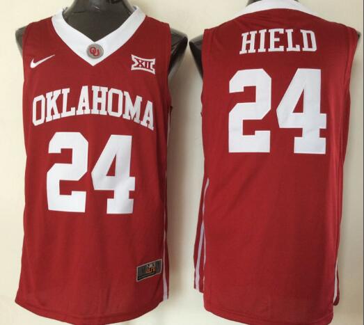 Mens NCAA Oklahoma Sooners Limited 24 Hield Red College Basketball Jersey