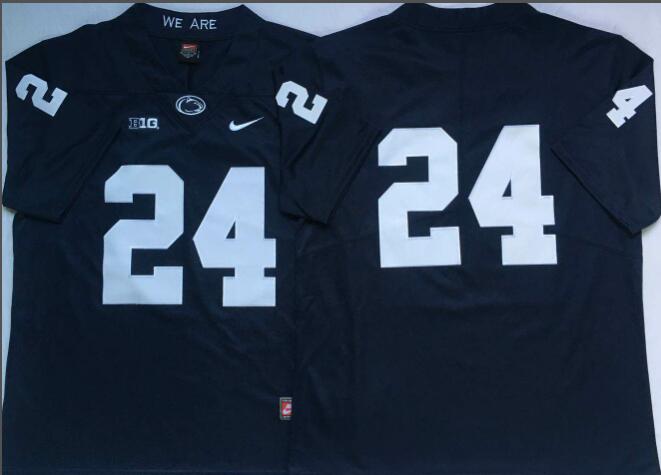 Mens NCAA Penn State Nittany Lions 24 Blue College Football Jersey