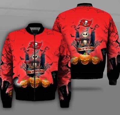 Mens NFL Football Tampa Bay Buccaneers  Flying Stand Neck Coat 3D Digital Printing Customized Jackets 2