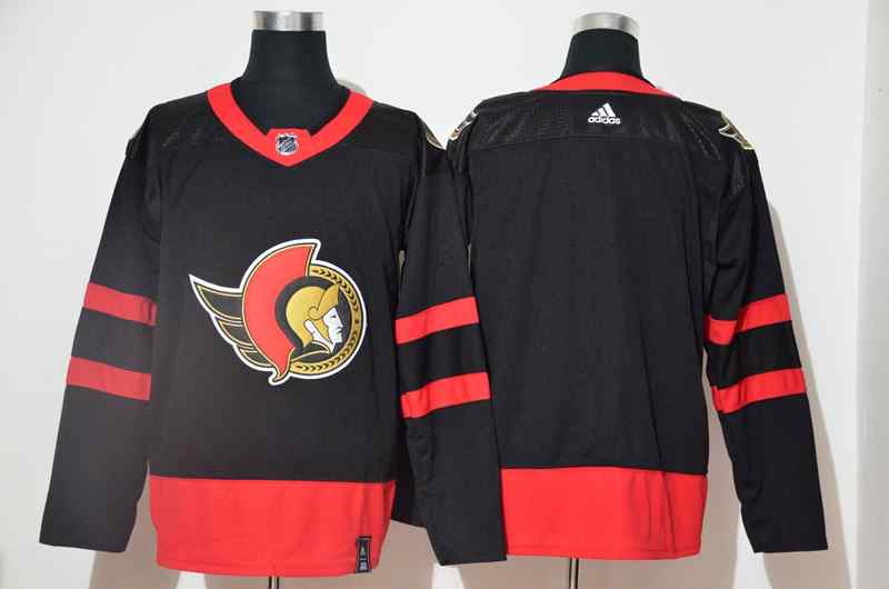 Senators Blank Black 2020-21 Reverse Retro Adidas Jersey