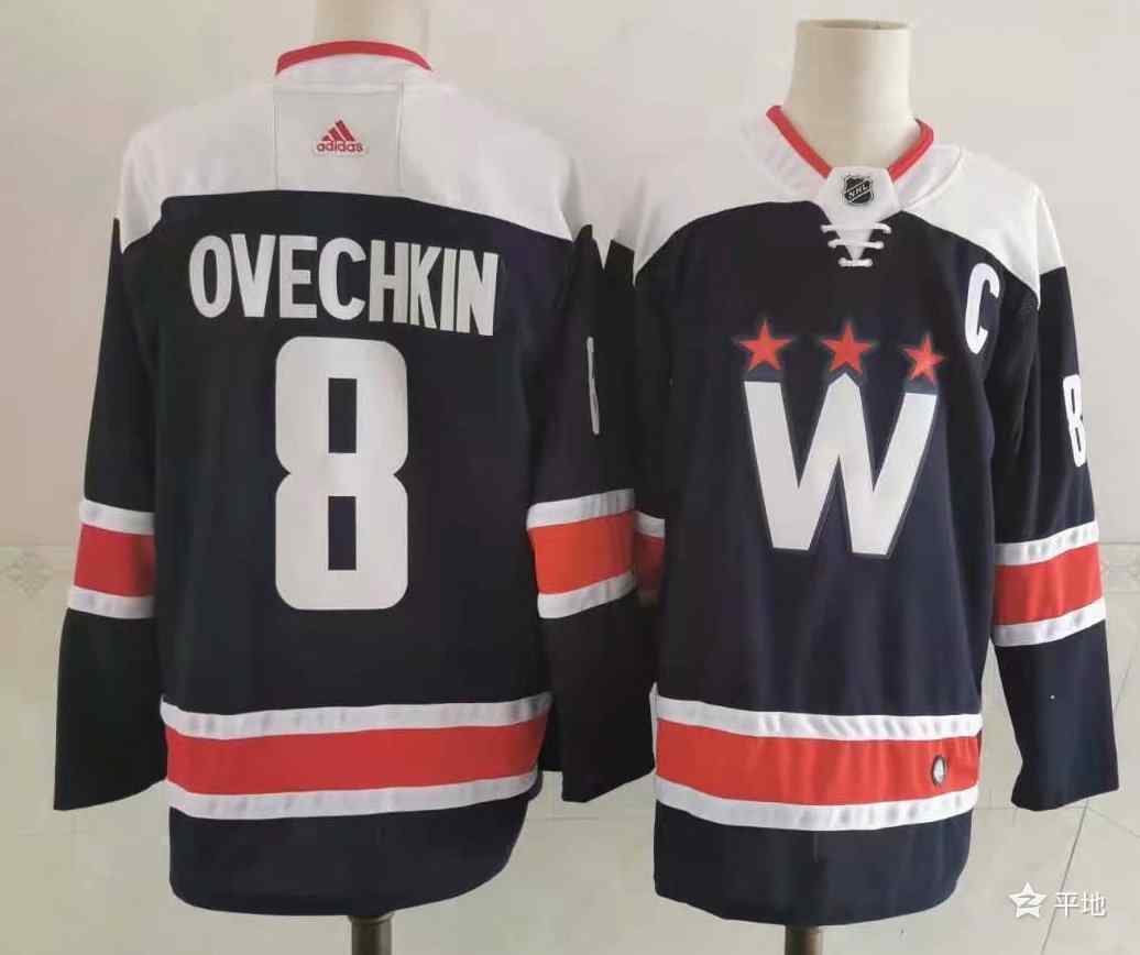 Capitals 8 Alexander Ovechkin Navy 2020-21 Adidas Jersey