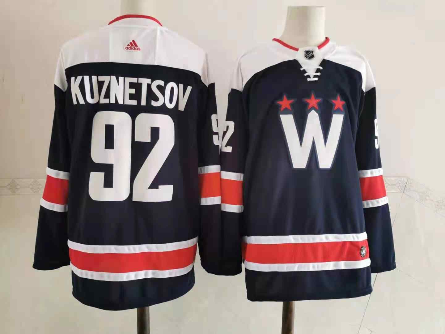 Capitals 92 Evgeny Kuznetsov Navy 2020-21 Adidas Jersey