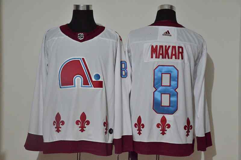 Avalanche 8 Cale Makar White 2020-21 Reverse Retro Adidas Jersey