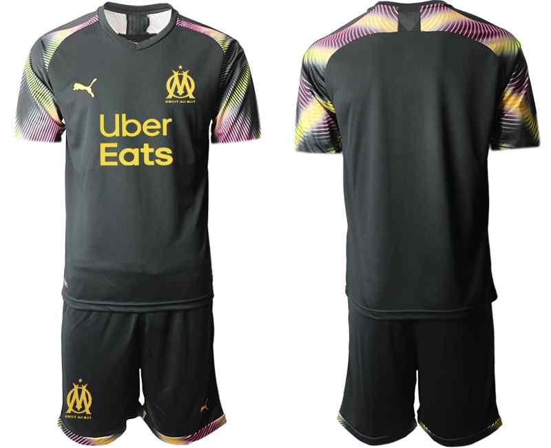 2020-21 Marseilles Black Goalkeeper Soccer Jersey
