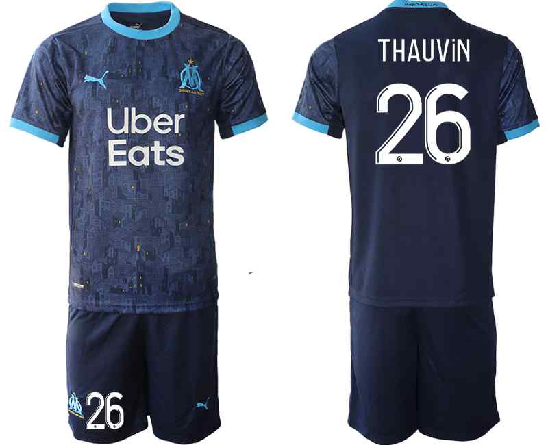 2020-21 Olympique de Marseille 26 THAUVIN Away Soccer Jersey