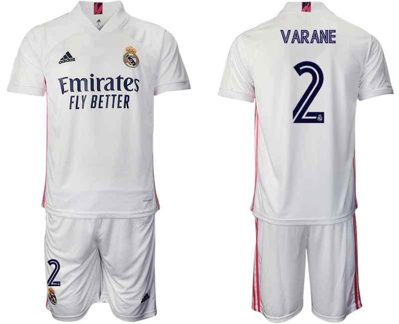 2020-21 Real Madrid 2 VARANE Home Soccer Jersey