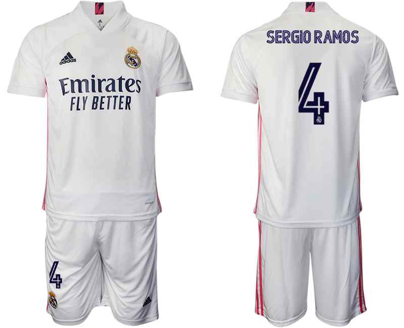2020-21 Real Madrid 4 SERGIO RAMOS Home Soccer Jersey