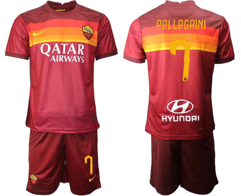 2020-21 Roma 7 PELLEGRINI Home Soccer Jersey
