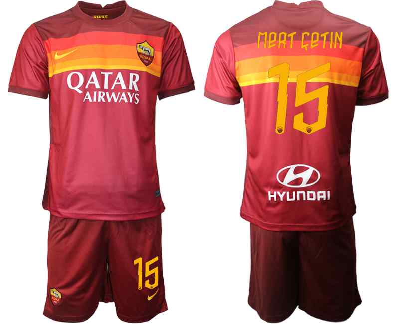 2020-21 Roma 15 MERT CETIN Home Soccer Jersey