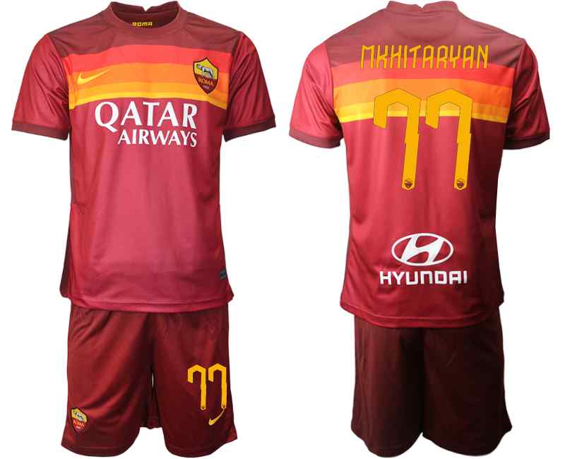 2020-21 Roma 77 MKHITARYAN Home Soccer Jersey