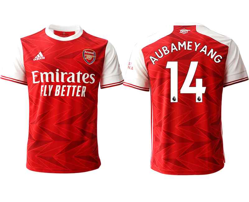 2020-21 Arsenal 14 AUBAMEYANG Home Thailand Soccer Jersey