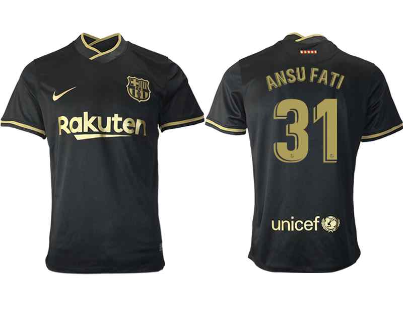 2020-21 Barcelona 31 ANSU FATI Away Thailand Soccer Jersey