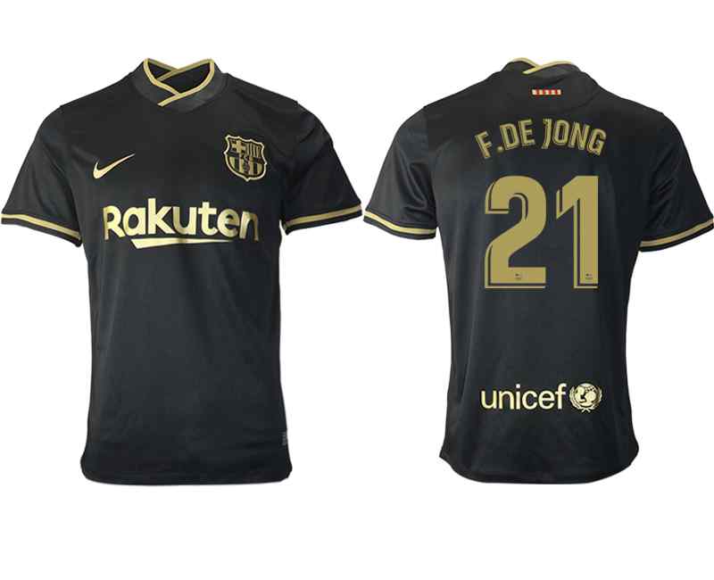 2020-21 Barcelona 21 F.DE JONG Away Thailand Soccer Jersey