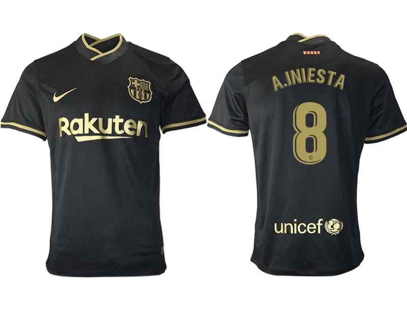 2020-21 Barcelona 8 A.INIESTA Away Thailand Soccer Jersey
