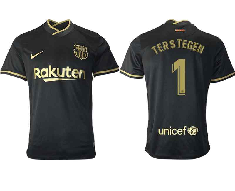 2020-21 Barcelona 1 TERS TEGEN Away Thailand Soccer Jersey