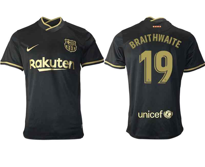 2020-21 Barcelona 19 BRAITHWAITE Away Thailand Soccer Jersey