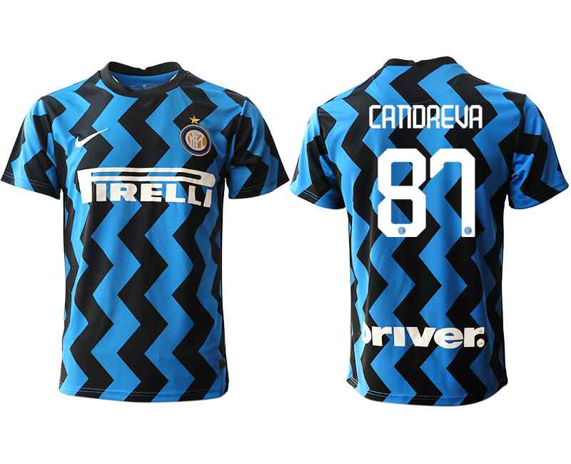 2020-21 Inter Milan 87 CANDREVA Home Thailand Soccer Jersey