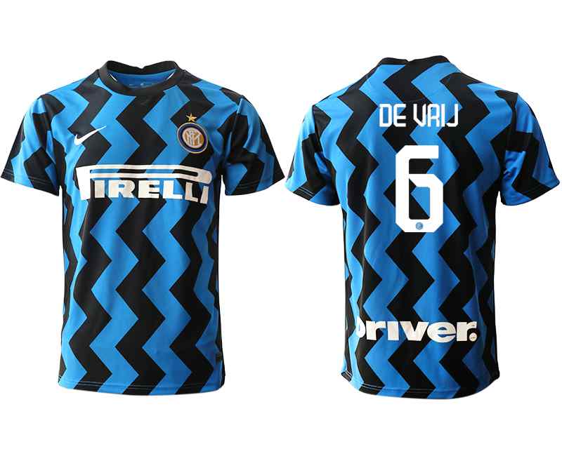 2020-21 Inter Milan 6 DEVRIJ Home Thailand Soccer Jersey