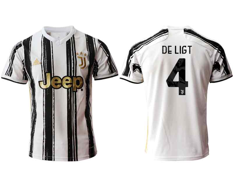 2020-21 Juventus 4 DE LIGT Home Thailand Soccer Jersey