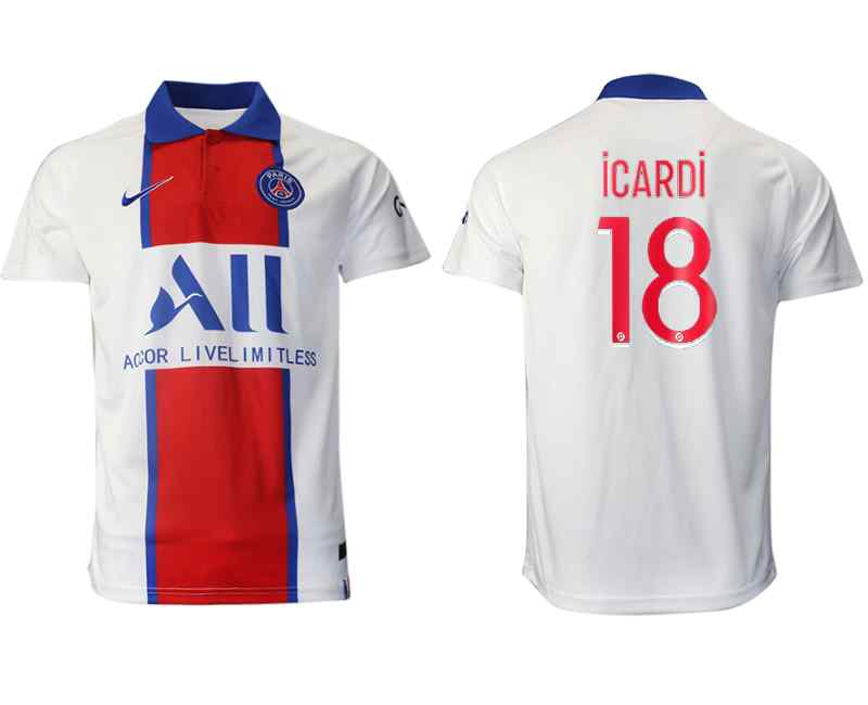 2020-21 Paris Saint Germain 18 ICARDi Away Thailand Soccer Jersey